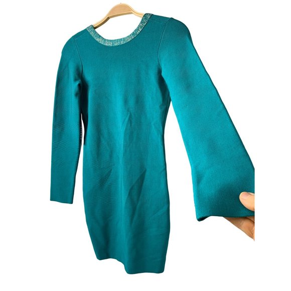 Marciano Los Angeles Aqua Bare Back Bandage Dress Small NWT Long Sleeve 6648 - Picture 5 of 16